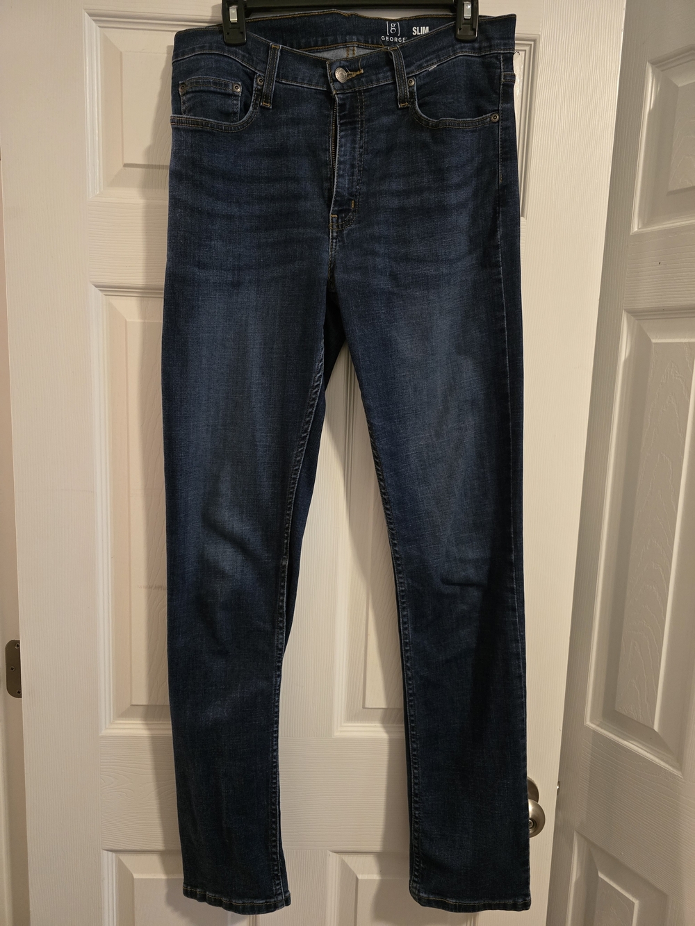 George Men's Dark Wash Slim Jeans 32x34